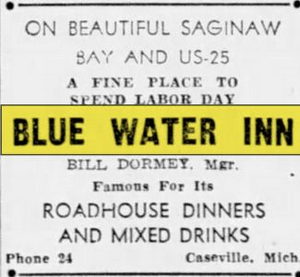 Blue Water Inn - Sep 1949 Ad (newer photo)